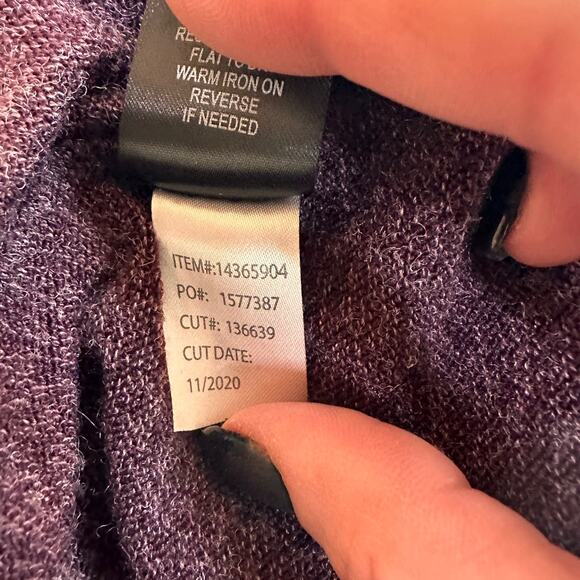 Torrid Purple Long Sleeve V-Neck Soft Knit Dress Size 2 / 1X / 14/16 - Picture 8 of 9